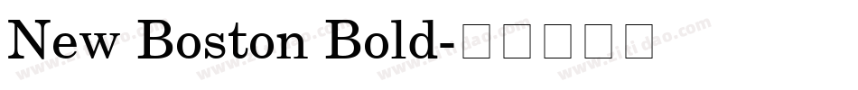 New Boston Bold字体转换
